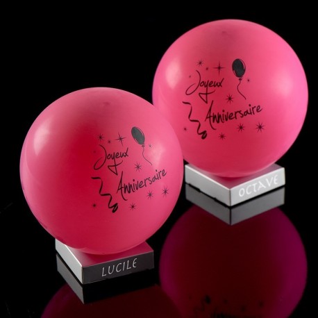 8 Ballons gonflables Anniversaire fuchsia