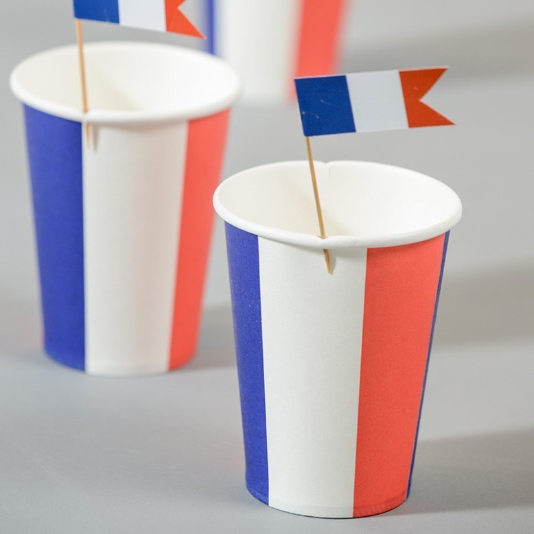 10 gobelets thème France 10 gobelets thème France