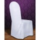 Housse de chaises tissu blanc mat haut de gamme